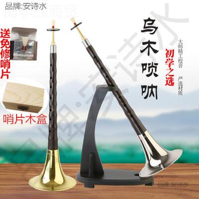 乐全套 黑檀乌木D唢 锁初学者d调呐DUG 送哨呐盒 芯器子
