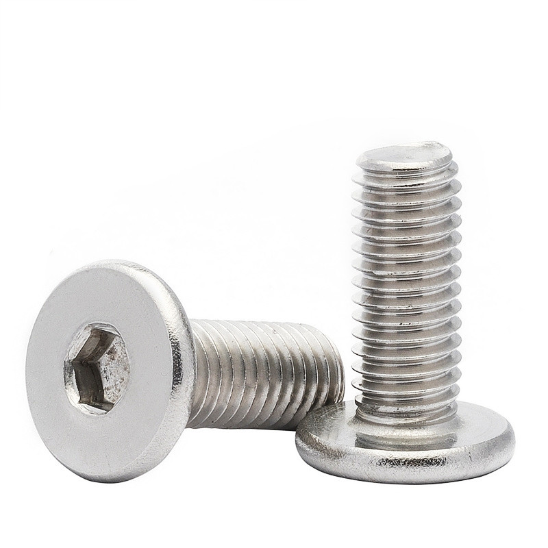 304不锈钢CM超薄头内六角大平头扁平C头极低头内六角螺丝M4M5M6M8