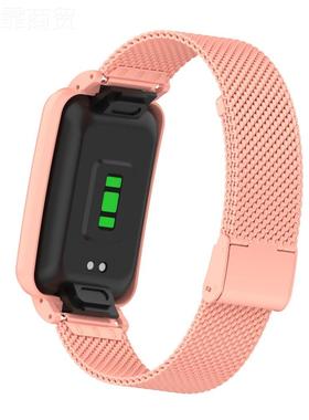 holdmi适用小米 手环p7ro 不锈钢网卡PWZ扣 表带miband7pro属金表