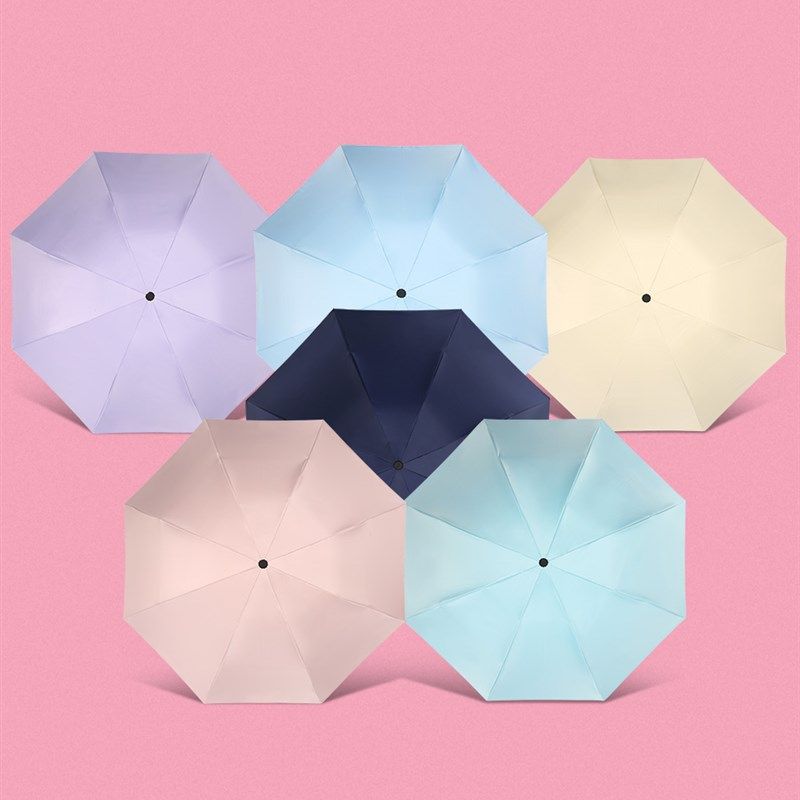 天堂伞黑胶纯色便携三折叠晴雨伞遮阳伞防晒太阳伞学生男女晴雨伞,3C数码配件,USB多功能数码宝,淘宝优惠券,粉丝福利购,淘宝优惠卷