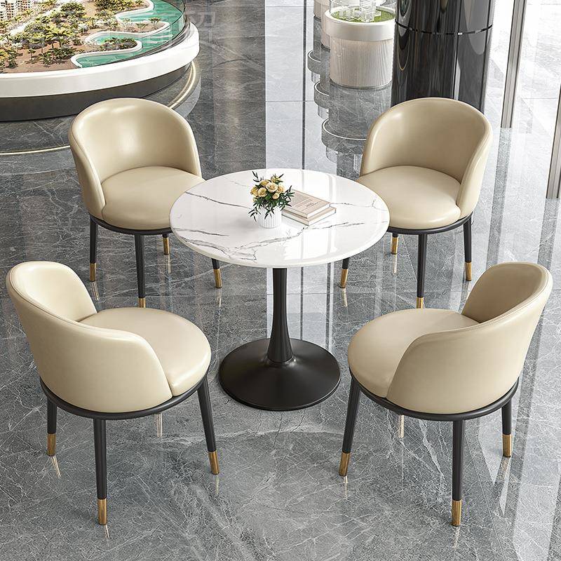 办公商接待圆桌椅板ZRO小现代简约酒店铺休息区务会客洽谈桌椅组