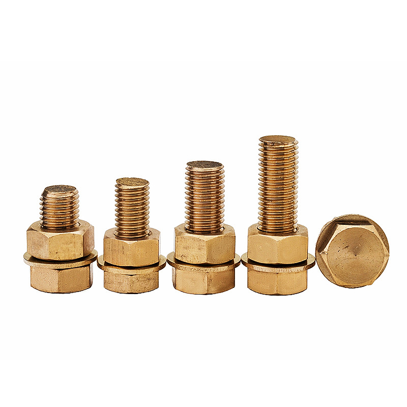 铜螺丝螺母平垫套装外六角螺丝六角螺栓螺钉套装三组合螺丝M16M20