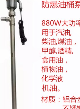 海湾SB-3-1 SB-1-1 880W不锈钢防爆油桶泵 SB-4铝合金电动抽液泵