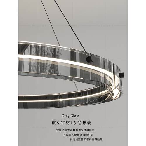 意式极简客厅吊灯轻奢高端设计师后现代创意玻璃大气餐厅主卧室灯