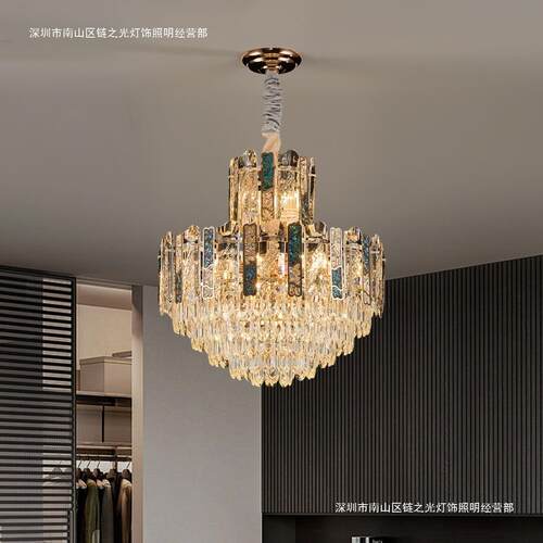 高档水晶吊灯客厅灯2025新款餐厅灯后现代奢华大气别墅大厅主灯具