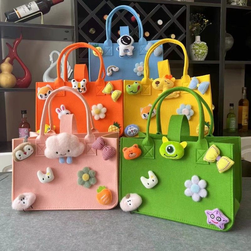 新年毛毡包diy材料包儿童幼儿园手工礼品袋托特包伴手礼半成品,玩具/童车/益智/积木/模型,手工创意粘贴类,淘宝优惠券,粉丝福利购,淘宝优惠卷