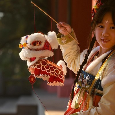 手工醒狮灯笼diy材料包儿童舞狮