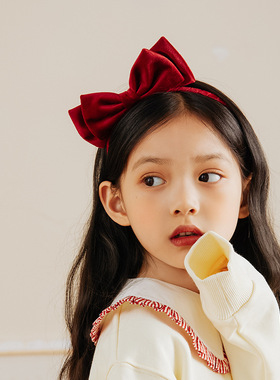 白雪公主发箍儿童韩版双层蝴蝶结发卡简约百搭裙子时尚头扣亲子款