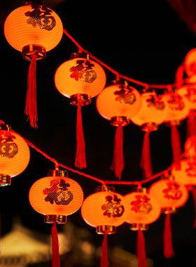 2024新年福字大红灯r笼春节家用过年彩灯装饰灯节日场景布置氛围