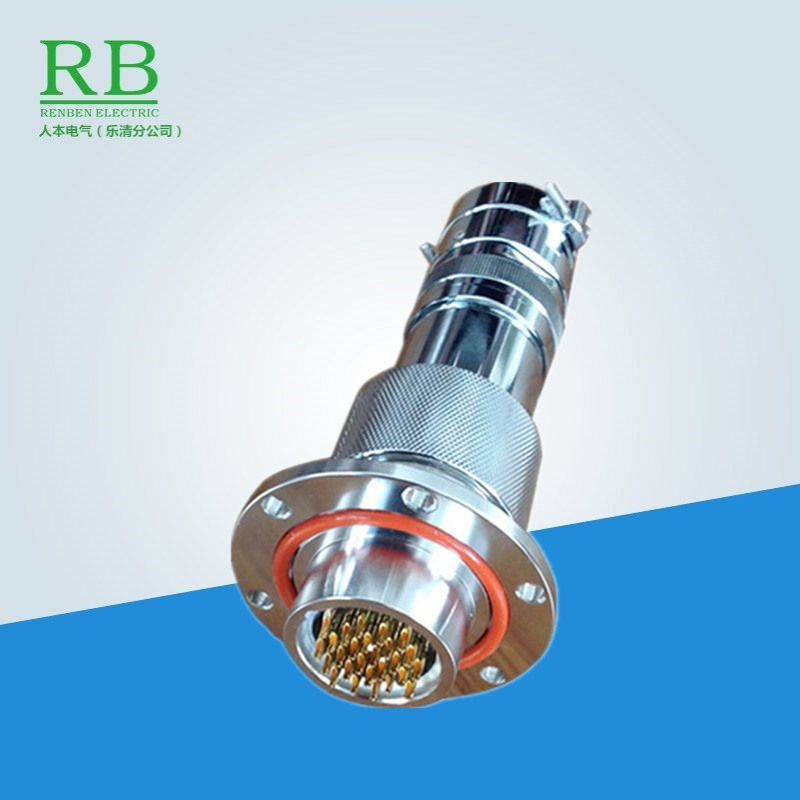ZW20 FZW28高压航空插头YD41-16芯单孔铝合金镀铬 防漏气