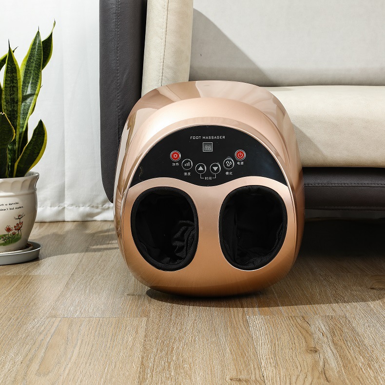 气囊滚轮点刺全包裹足疗机自动脚底按摩器家用揉捏热敷气压脚部穴