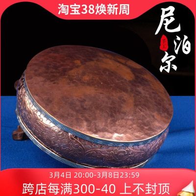 尼泊尔曼扎盘纯铜手工修盘密宗曼达盘底基盘用品供修曼茶