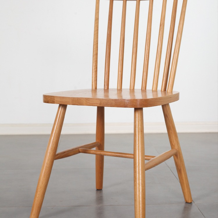 北欧实木餐椅樱桃木白橡木椅子简约现代书桌椅家用靠背椅温莎椅