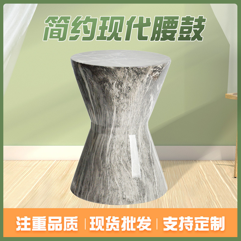 新款腰鼓仿大理石陶瓷鼓墩陶瓷凳子别墅酒店装饰陶瓷坐墩圆凳批发