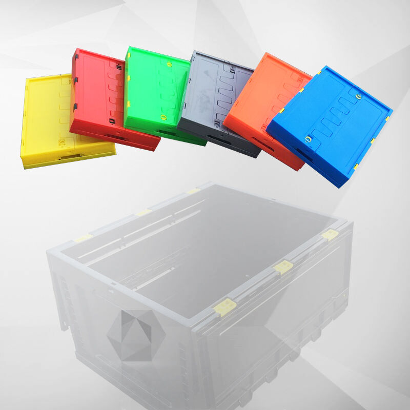 黑色可摺叠收h纳周转箱筐车载加厚中转箱长方形塑料框子物流仓储