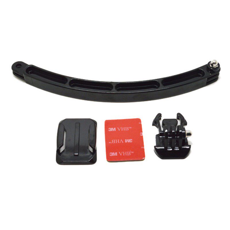 适用于Gopro hero 3+ 头盔弯形自拍杆+活动基座+弧面+3M胶 GP78-P