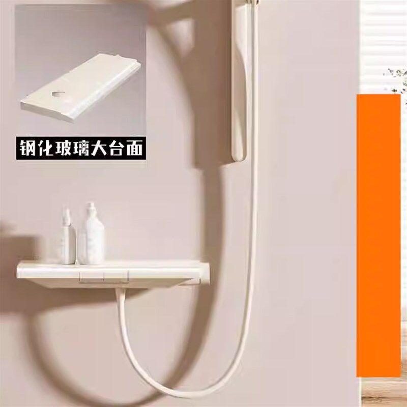 无顶喷恒温奶白色花洒套装浴室家用浴缸淋浴家用花洒