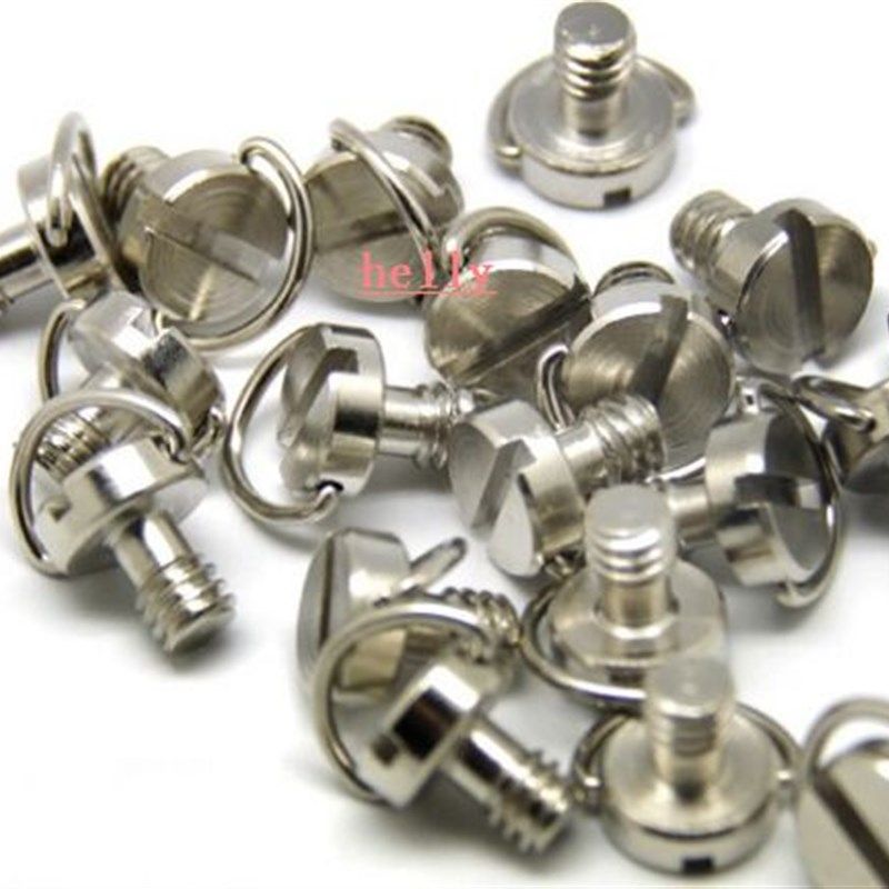 1/4三脚架快装板不锈钢螺丝C环相机带手柄固定相机螺丝摄影配件