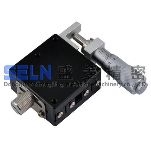 X轴旋钮千分尺微调架LGX40-R精密钢条滚珠导轨型手动位移平台