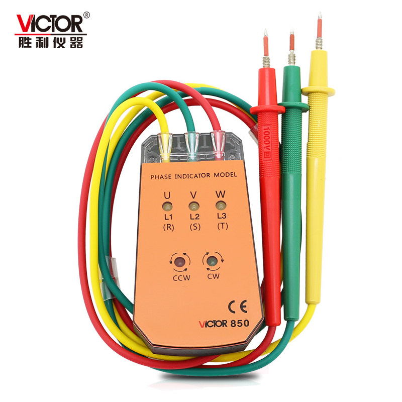 胜利VC850/VC850A三相交流电相序计相序仪相序表相位检测仪相位表