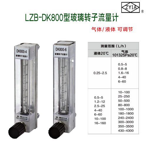 LZB-DK800-4/6/4F/6F 玻璃转子流量计防腐耐温气体液体浮子流量计