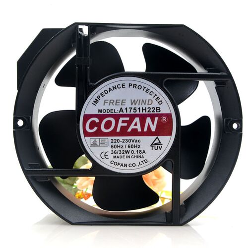原装COFAN A1751H22B 220V 36W 0.18A 17251 机柜散热风扇 17.2CM