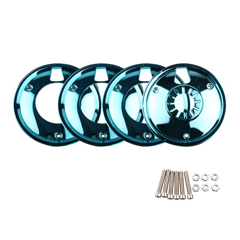 摩托车踏板车改装10寸前后鼓刹轮毂盖电镀轮毂装饰盖轮盘