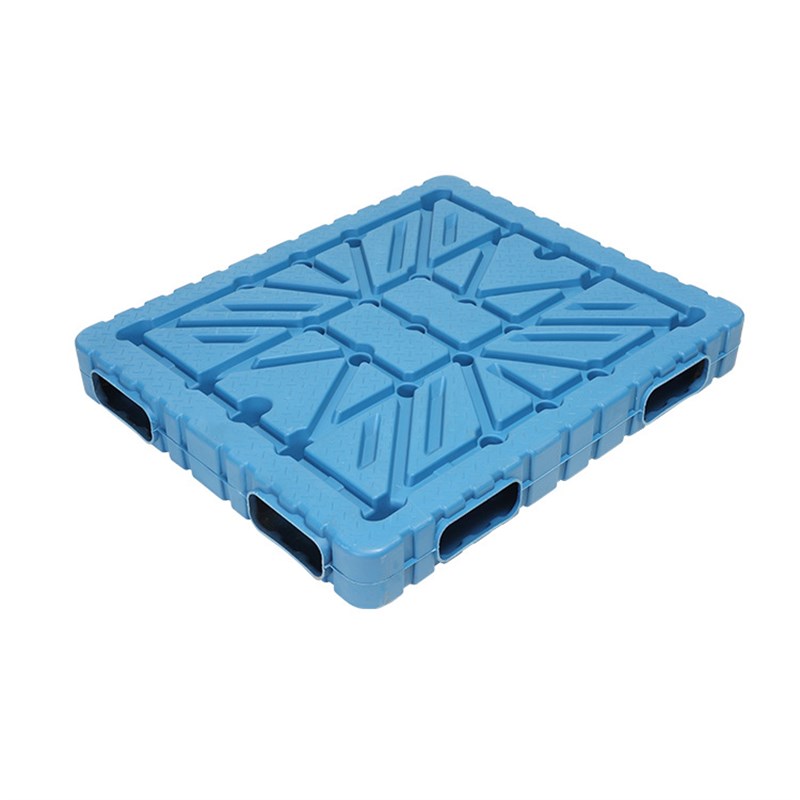 吹塑双面托盘仓库重型堆码塑胶卡板两向进叉货物垫板货架防潮栈板