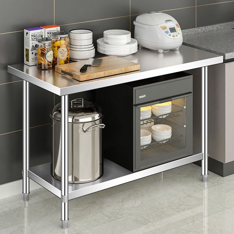 304不锈钢工作台厨房灶台架子商用操作台桌子饭店置物架台面案板