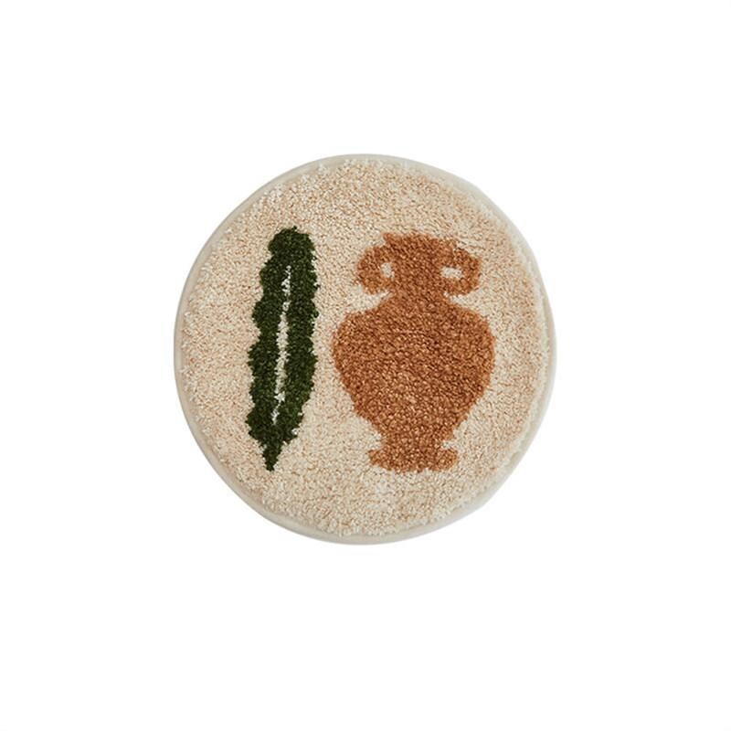 冬季猫垫吸水杯垫坐垫异形植绒提花簇绒杯K垫坐垫椅子垫干物垫餐