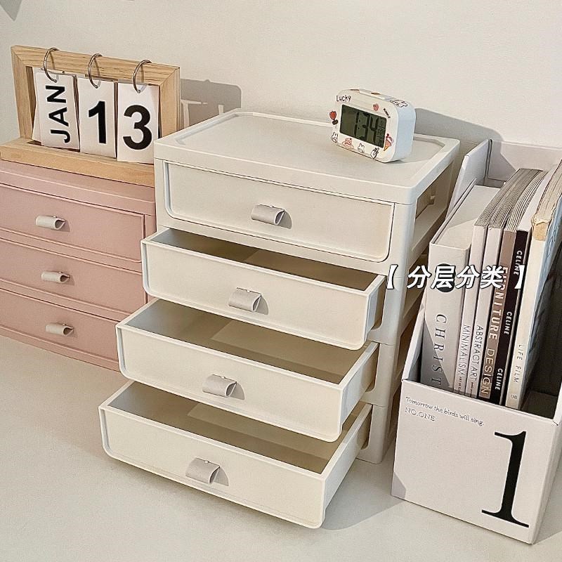 2O6X桌面抽屉式收p纳盒手账文具置物架学生书桌上收纳柜宿舍整理