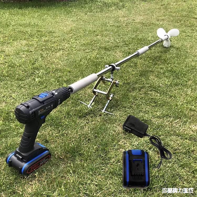 推进器船外机锂电池手持螺旋桨橡皮艇马达电动电钻划桨挂浆机船用