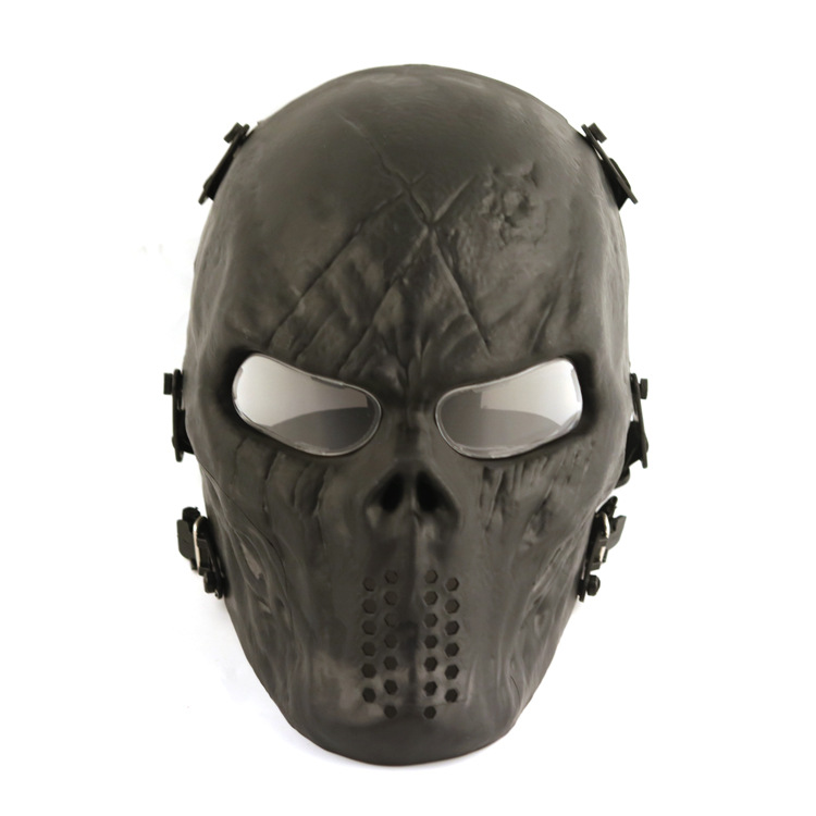 阻击者PC骷髅面具野战防护面罩万圣节舞会电影道具