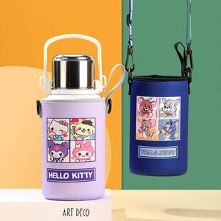 网红大容量保温杯套背带斜挂大肚水杯保护套水壶袋600-800-900ml