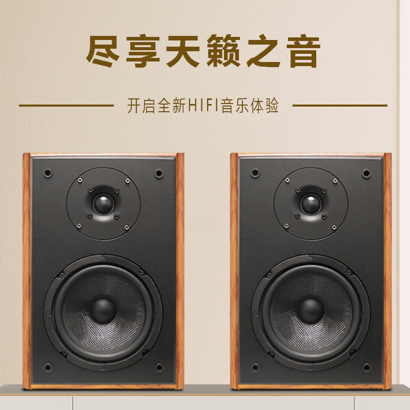 高保真6.5寸无源音箱二分频书架发烧音响立体声家用高端高音质