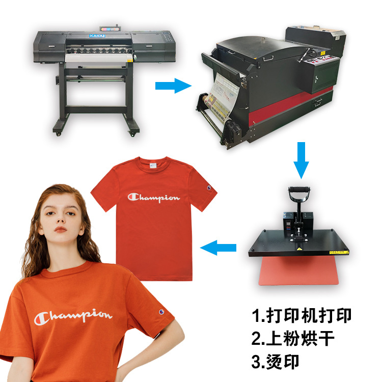 A3热转印白墨烫画打印机柯式数码印花抖粉机高精度
