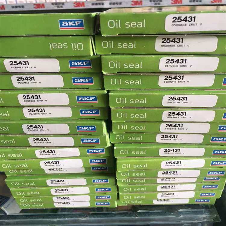 美国CR油封CR25431氟橡胶CR65X90X8CRW1 V R外钢壳高压高温铁壳