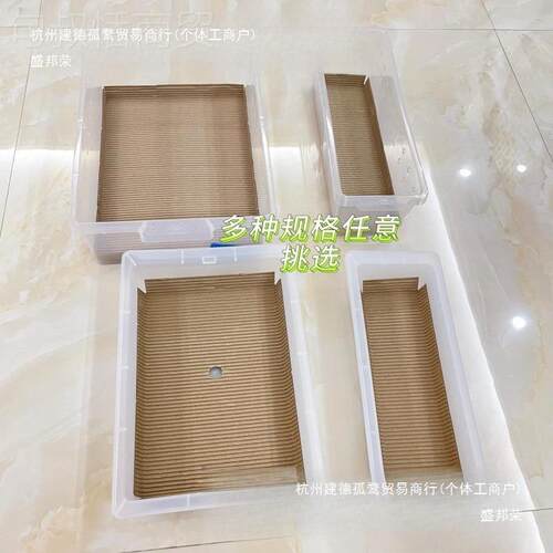 爬宠加TZW克莲厚瓦垫楞纸垫料笙亚力玻璃钢蛇守宫宠物饲养盒材中