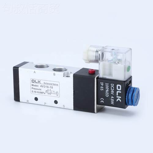OLK气动电磁4SILV磁310-1阀-08二位五通0气缸切换阀亚德客型电阀