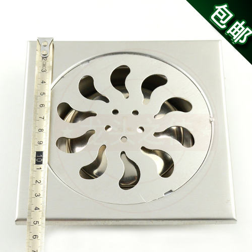 15x15厘米加大方形地漏150防臭防虫不锈钢地漏酒店别墅配110管