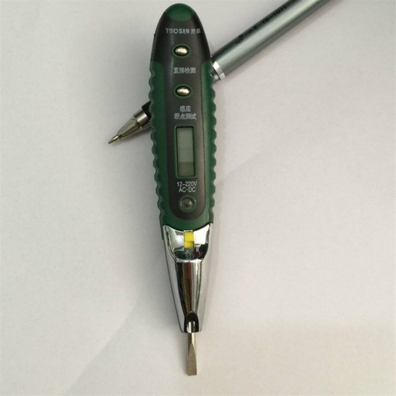 拓森测电笔 多功能测电笔数显感应验电笔 电工电笔数字试电笔