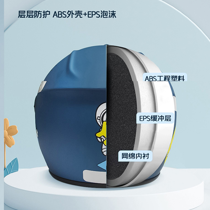 电动车儿童安全头盔3-6一12岁冬天5男孩保暖女可爱安全帽女童四季