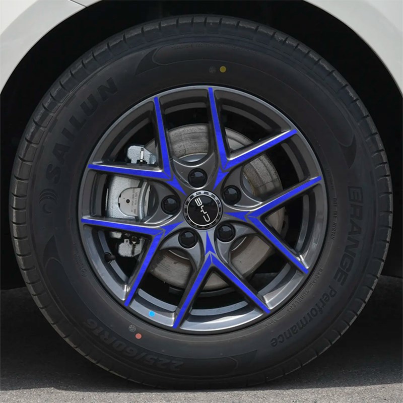 适用于比亚迪海豹05/06dm轮毂贴膜 16寸改装黑化划痕遮贴反光配件