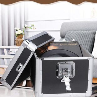 铝框可锁 胶片碟片柜DJ片收纳盒子 黑胶唱片收纳箱LP存放架CD老式