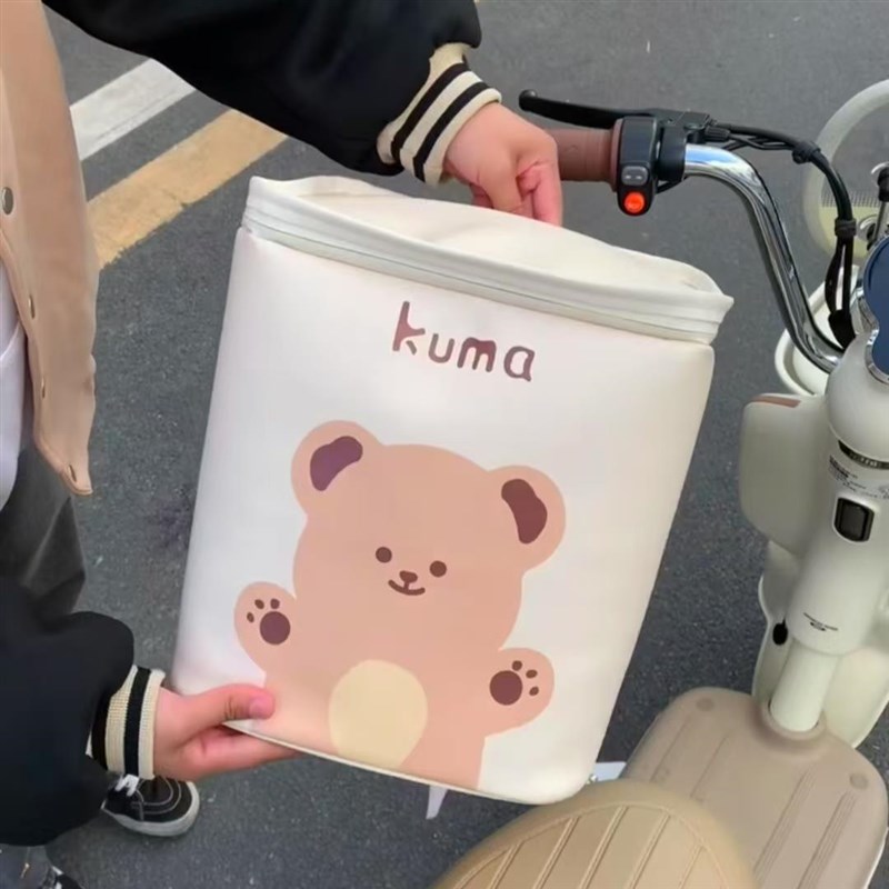 多巴胺电动车座椅收纳袋电动车大容量前置物兜放安全帽脚踏挂包防