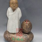 小和尚 一休 风华正茂 石湾公仔 陶瓷工艺品