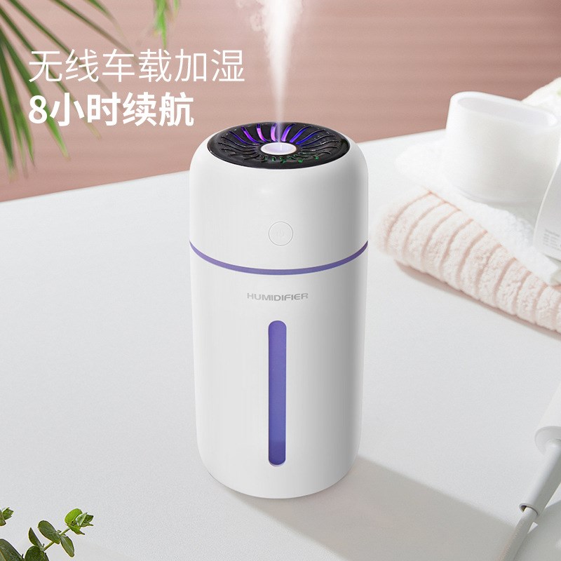车载香薰加湿器氛围灯汽车空气净化器车用车内除异味喷雾香氛小型
