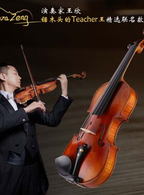 MOZA D01小提琴手工高档演奏级小提琴精选虎纹实木中提琴考级乐器