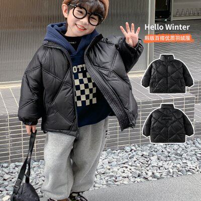 男童羽绒服冬款2023新款儿童冬季加厚白鸭绒帅气时髦冬装炸街上衣