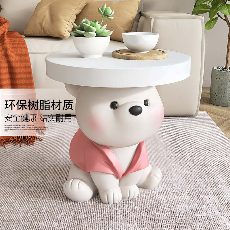 大型熊落地摆件家居装饰品茶几床边托盘电视柜沙发旁动物乔迁礼物